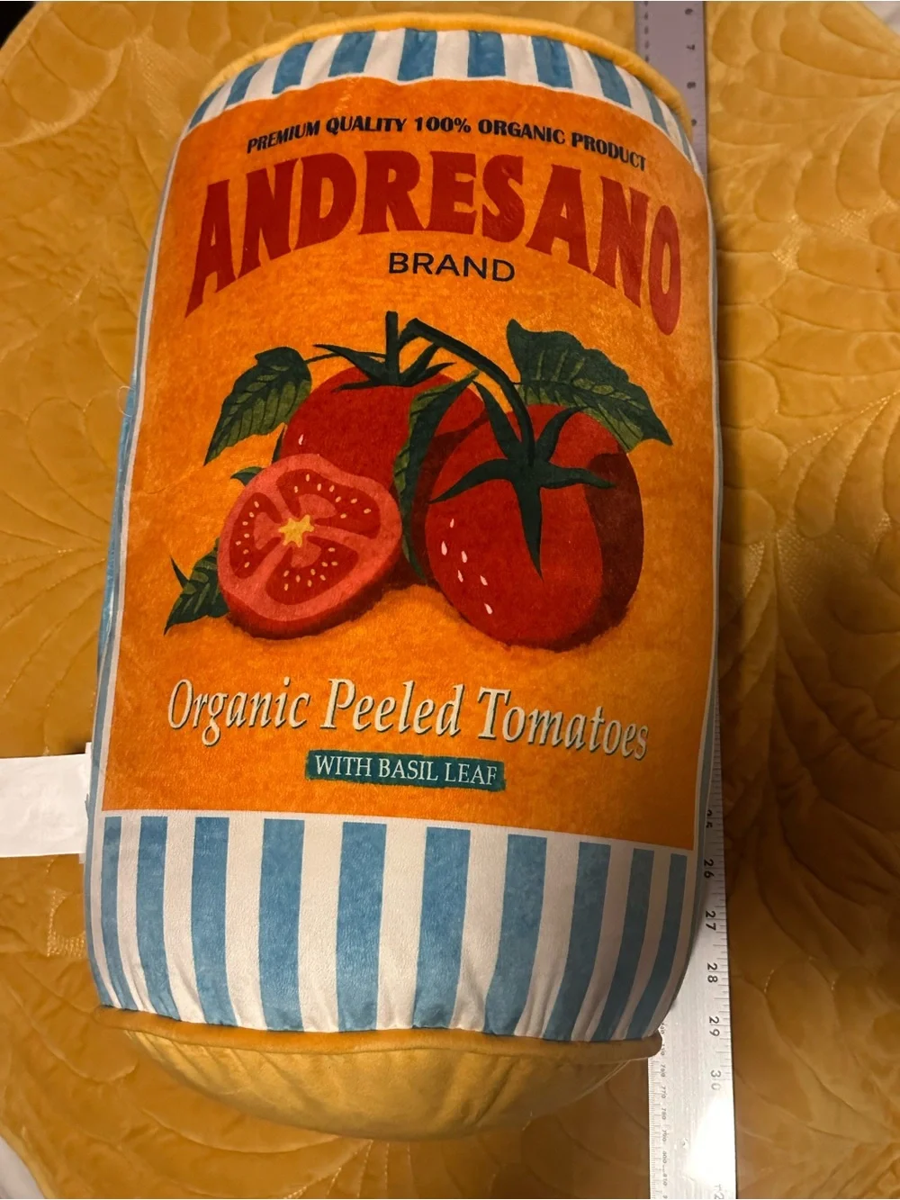 Andresano Organic Peeled Tomatoes Decorative Pillow - Tomato Print